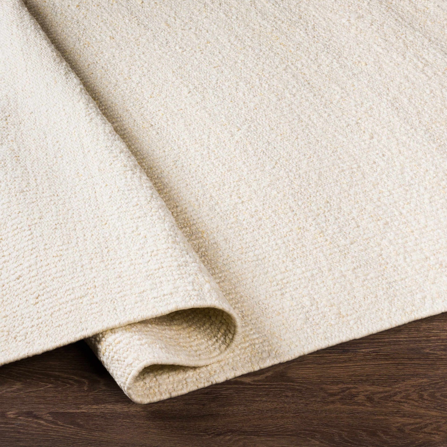 Yaniklar Cream Flat Woven Wool Rug