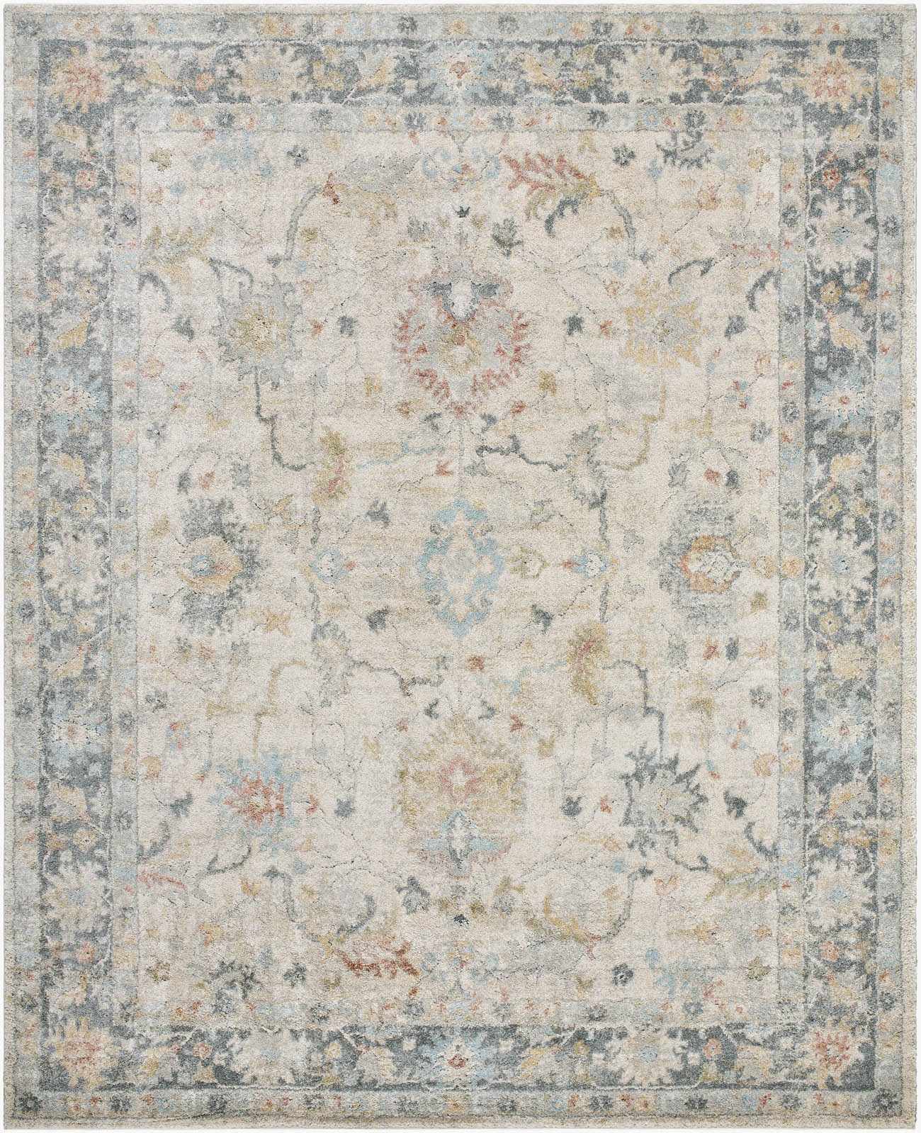 Ahmaud Beige & Light Gray Thick Luxe Area Rug