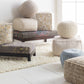 Rockaway Gray Knitted Jute Pouf