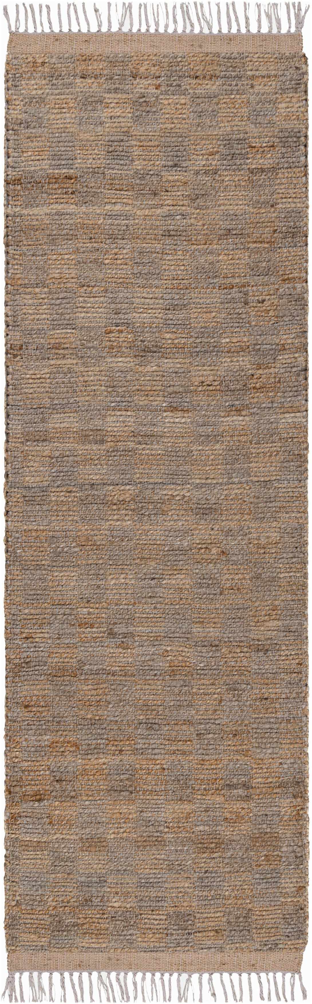 Lonut Checkered Jute Area Rug - Promo