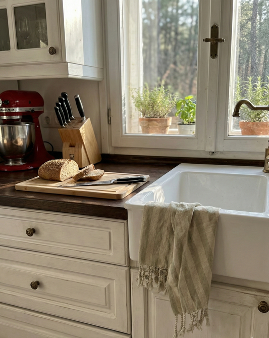 Girit Stone Cotton Linen Towel