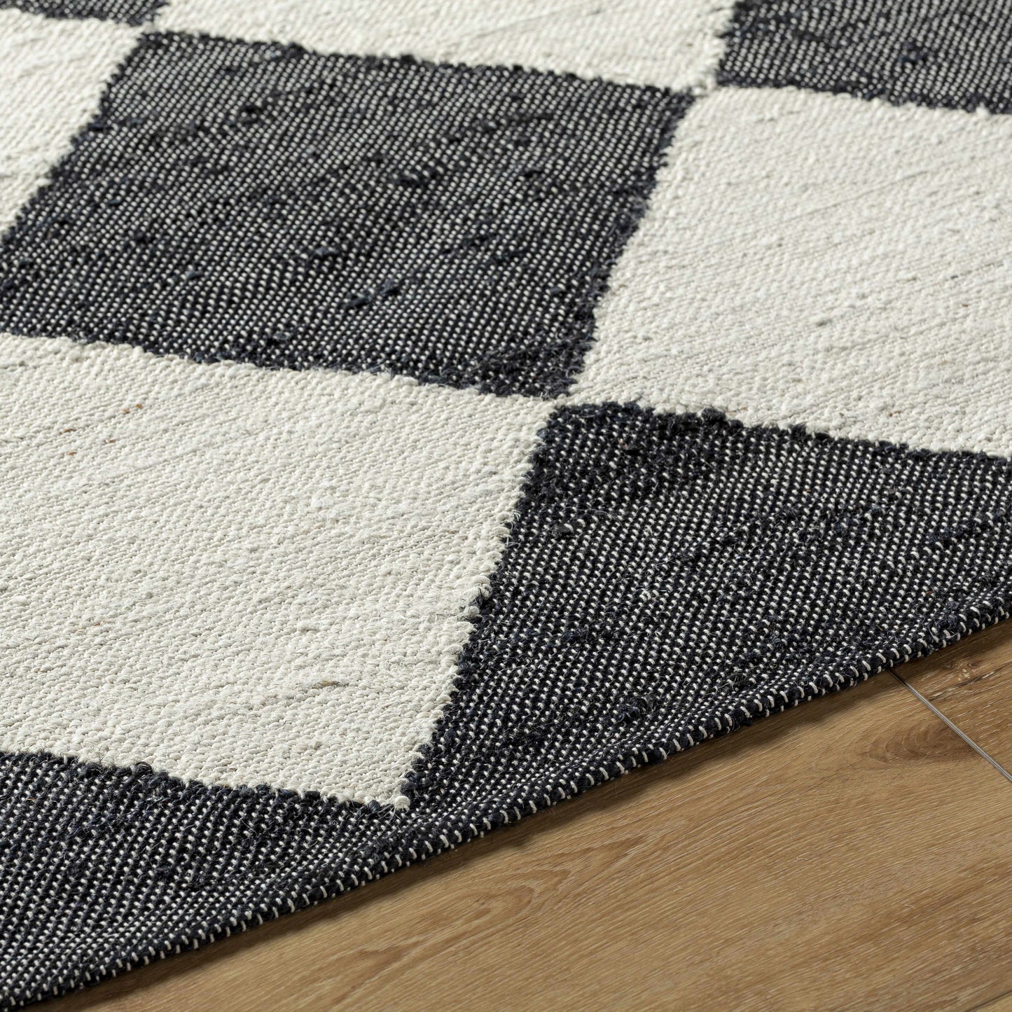Vivir x Livabliss Antho Black Diamonds Jute Rug