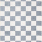 Brone Blue Checkered Washable Rug