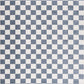 Brone Blue Checkered Washable Rug