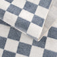 Brone Blue Checkered Washable Rug