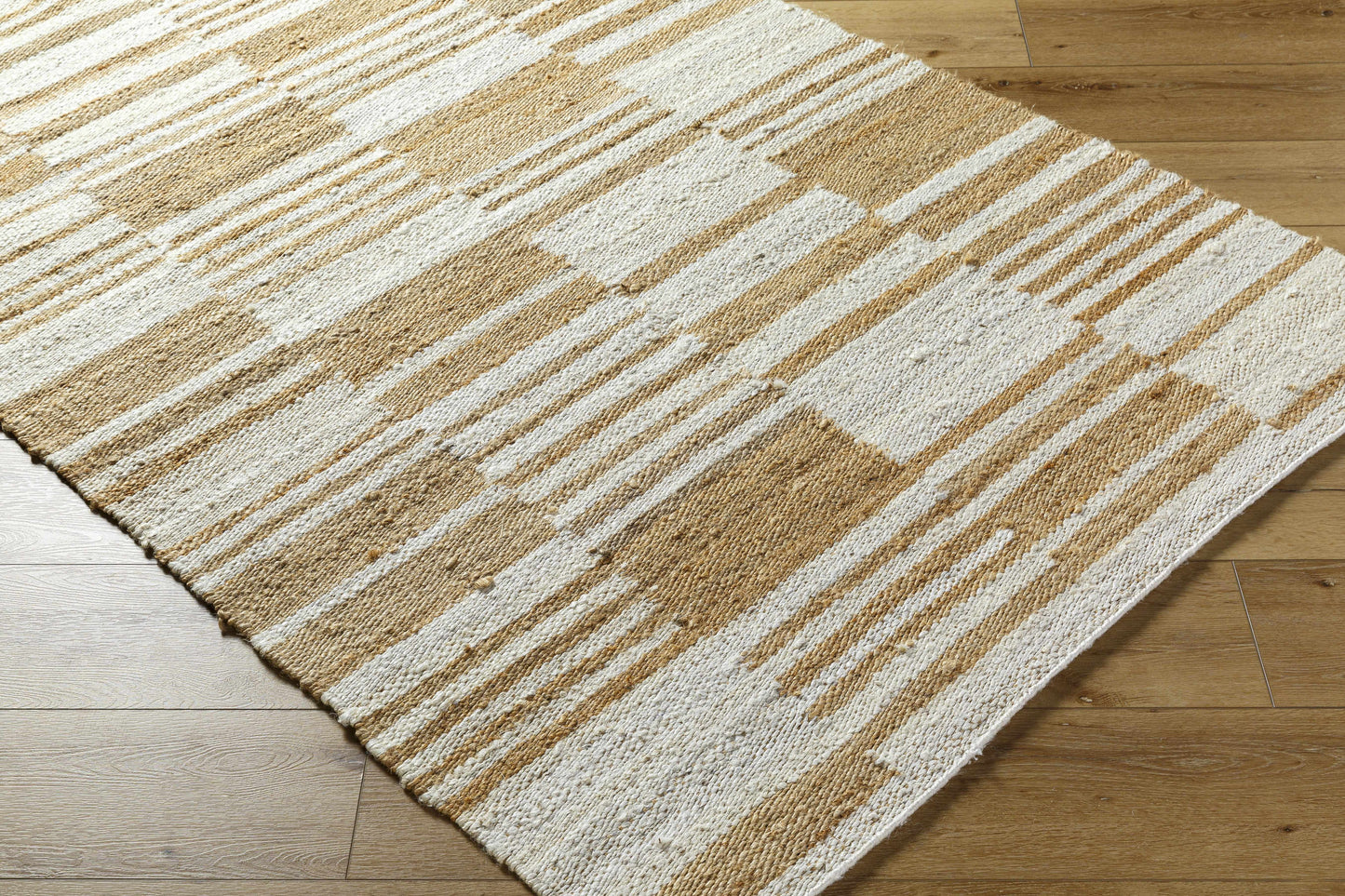 Thyra Broken-Striped Jute Rug