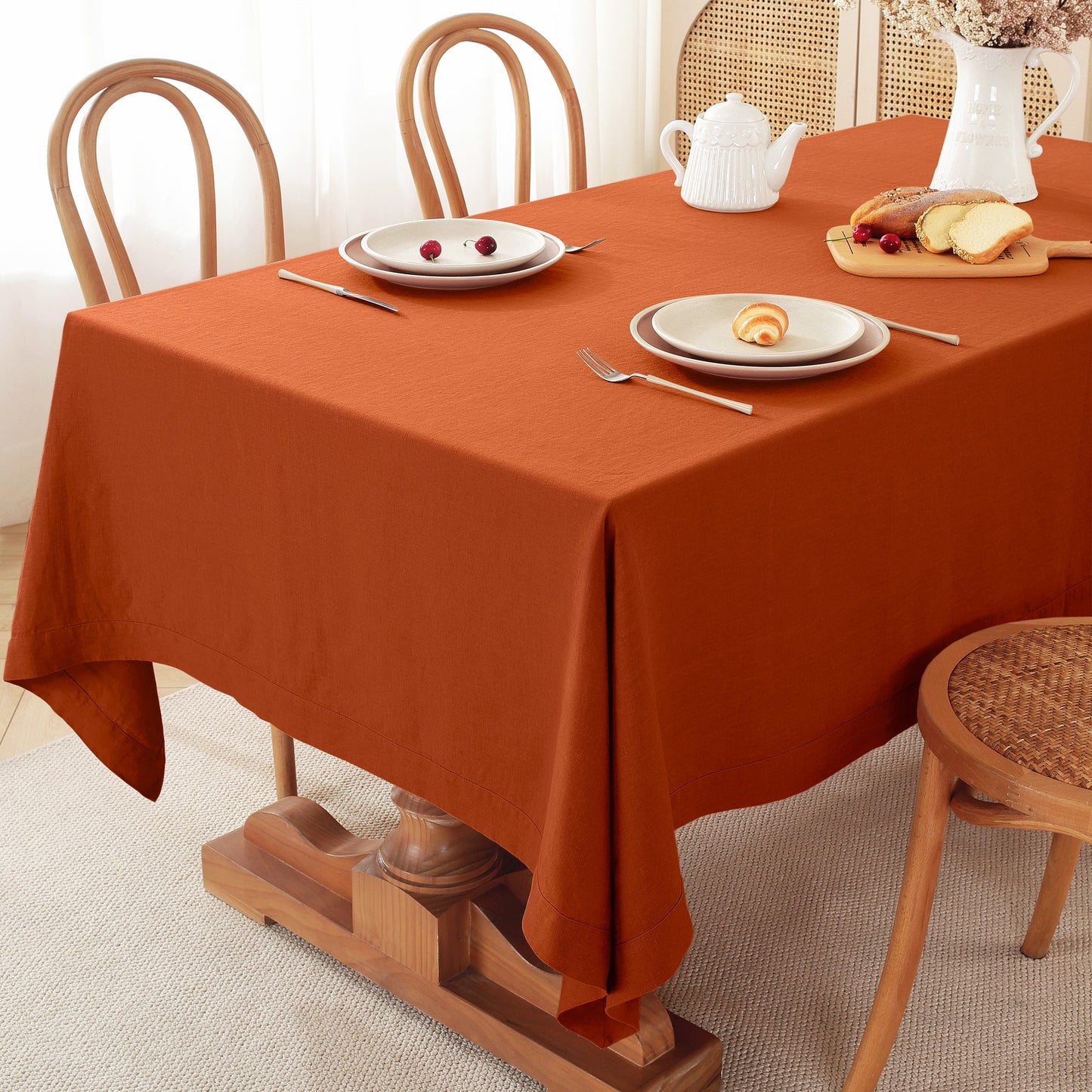 100% French Linen Tablecloth Square (55''*55'')