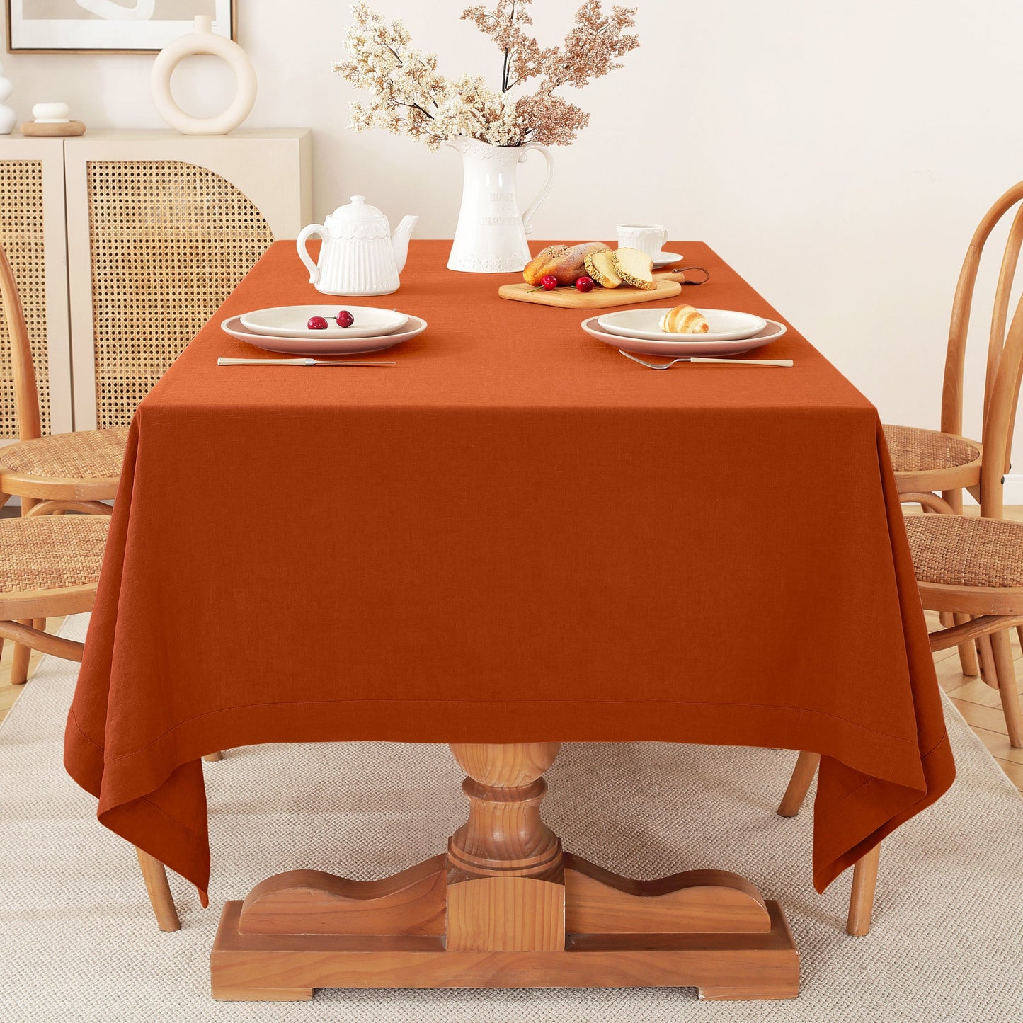 100% French Linen Tablecloth Square (55''*55'')