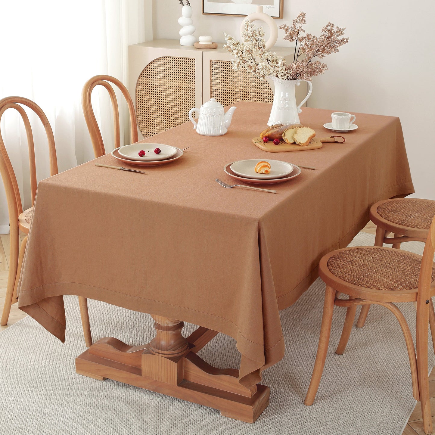 Pure Linen Tablecloth Rectangle - 60 x 120 Inches