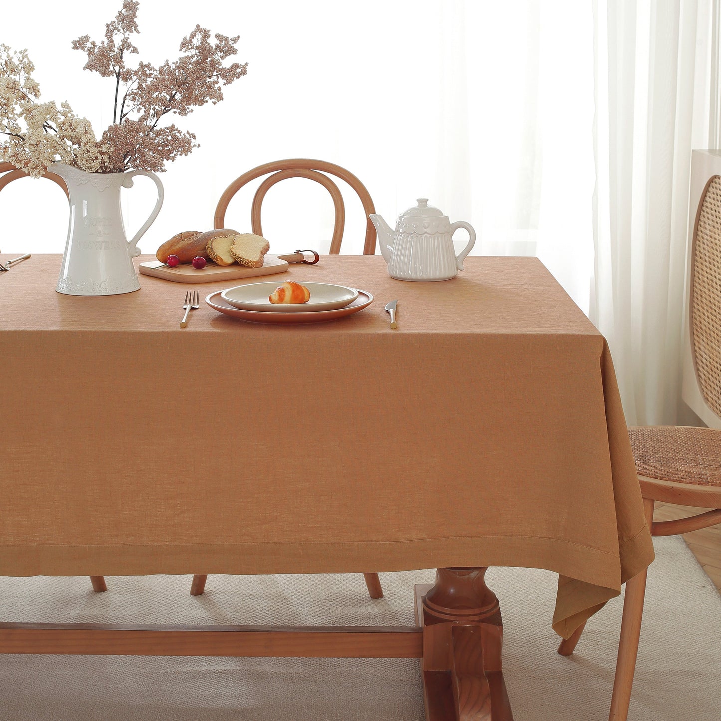 Pure Linen Tablecloth Rectangle - 60 x 120 Inches