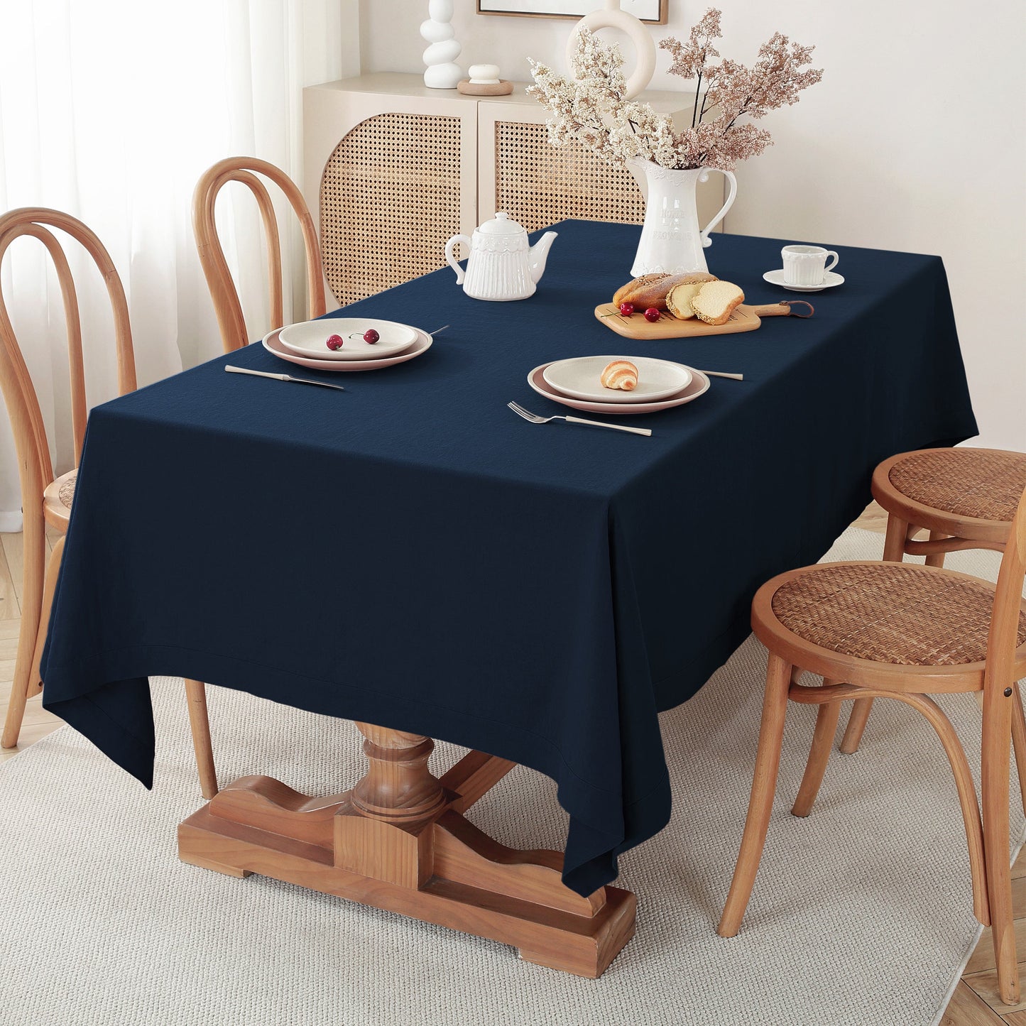 Pure Linen Tablecloth Rectangle - 60 x 90 Inches