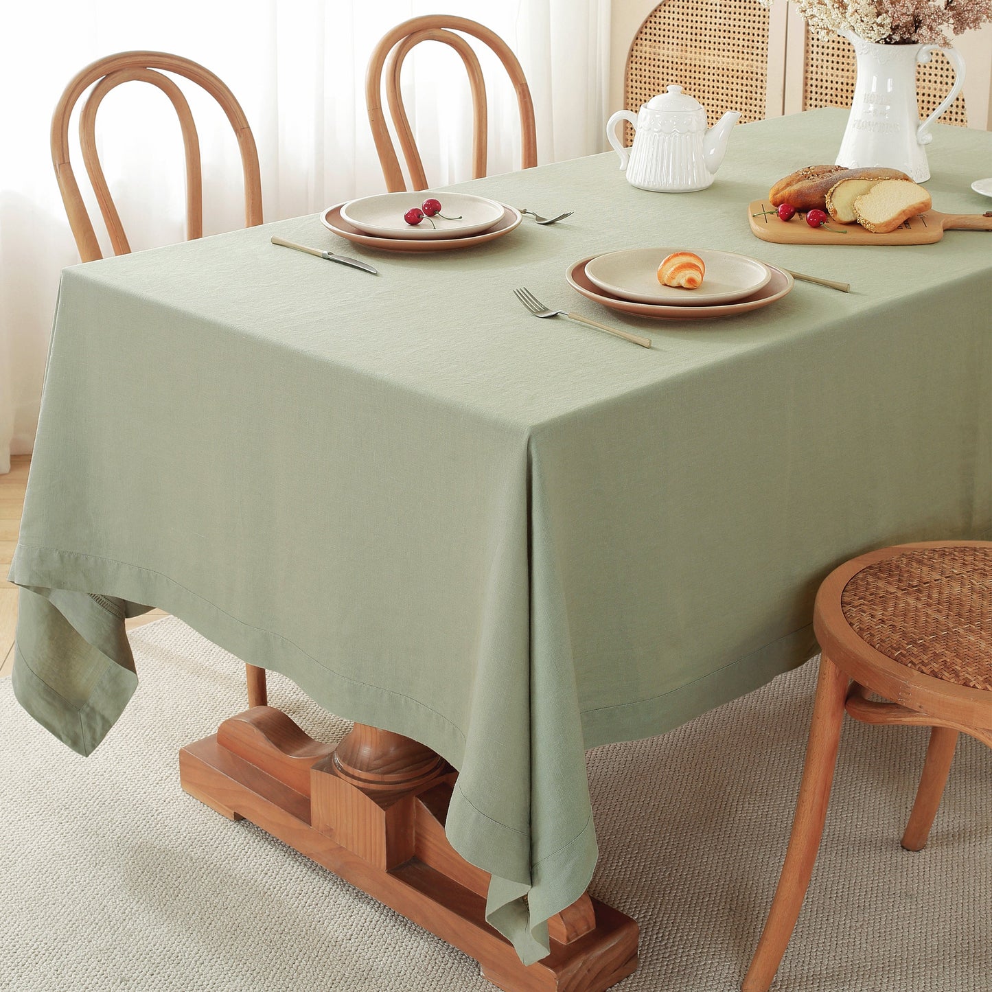100% French Linen Tablecloth Square (55''*55'')