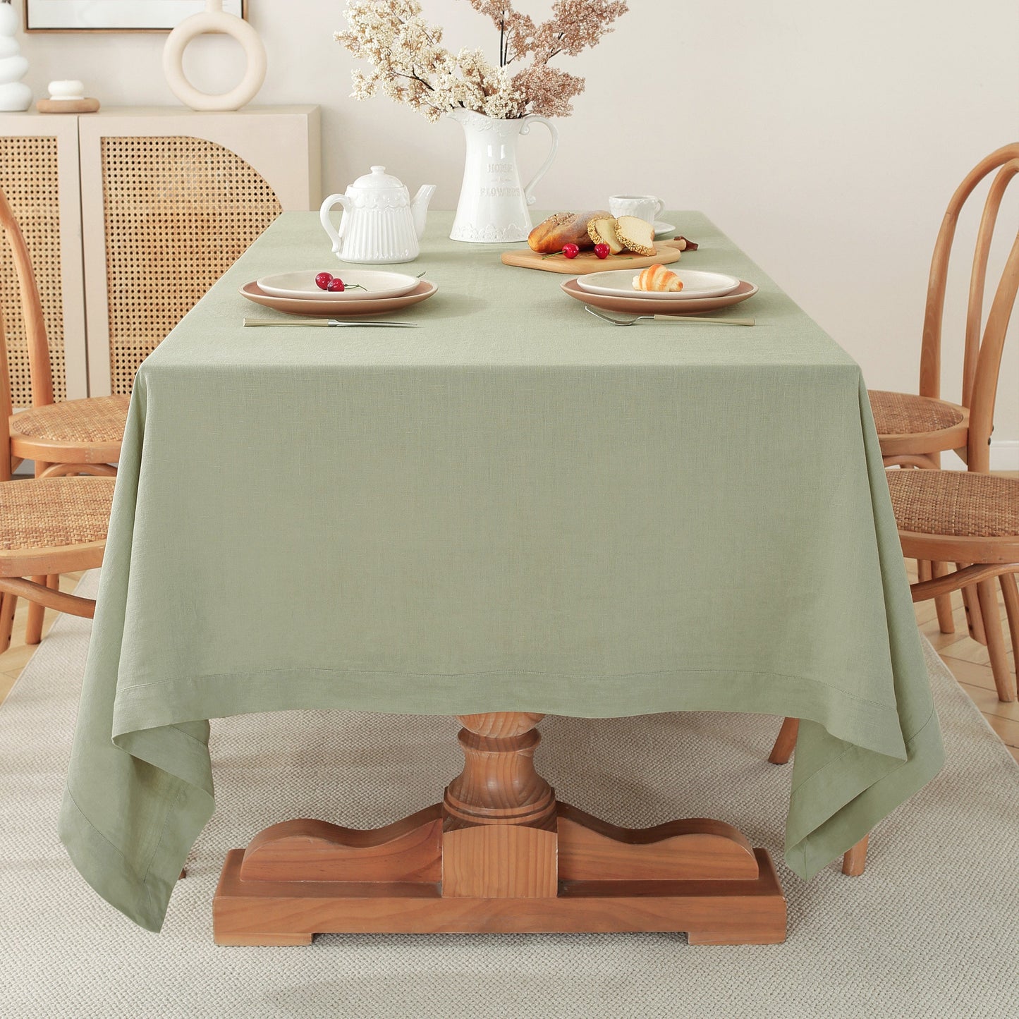 100% French Linen Tablecloth Square (55''*55'')