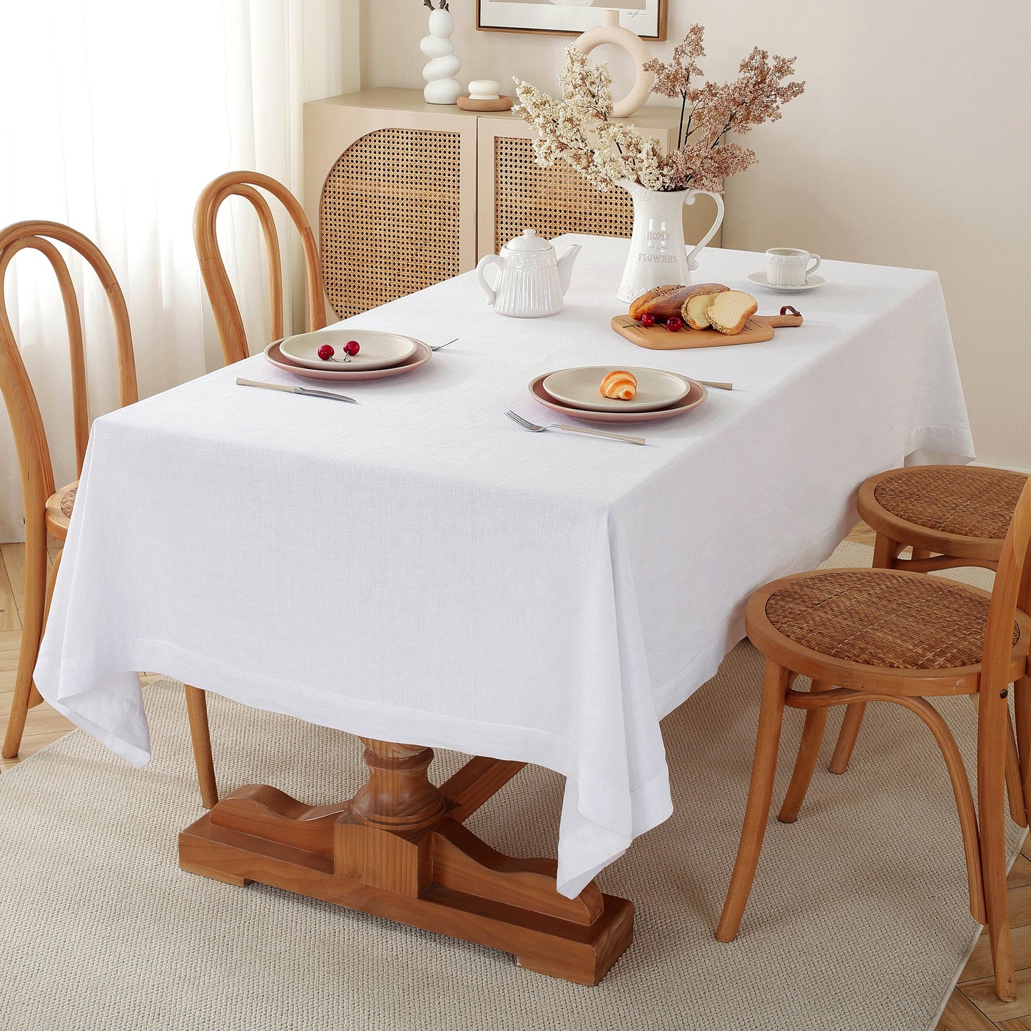 100% French Linen Tablecloth Square (55''*55'')