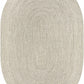 Beige Braided Faux Jute Rug