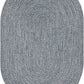 Blue Braided Faux Jute Rug