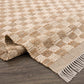 Ionut Checkered Jute Area Rug