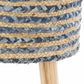 Fermont Hand Crafted Denim Jute Ottoman
