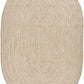 Cream Braided Faux Jute Rug