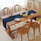 Premium French Linen Table Runner 100% Linen Runner - Navy