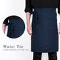 Premium French Linen Bistro Apron 25 x 35 Inch - Navy