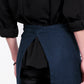 Premium French Linen Bistro Apron 25 x 35 Inch - Navy