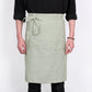Premium French Linen Bistro Apron 25 x 35 Inch - Sage