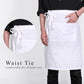 Premium French Linen Bistro Apron 25 x 35 Inch - White
