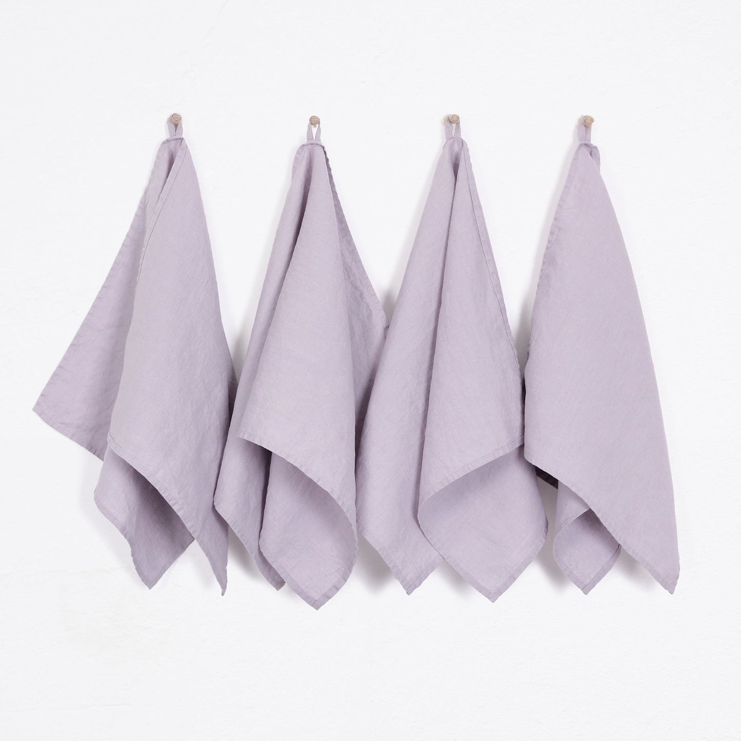 French Linen Tea Towels 14 x 28 Inch (Set of 4) - Purple