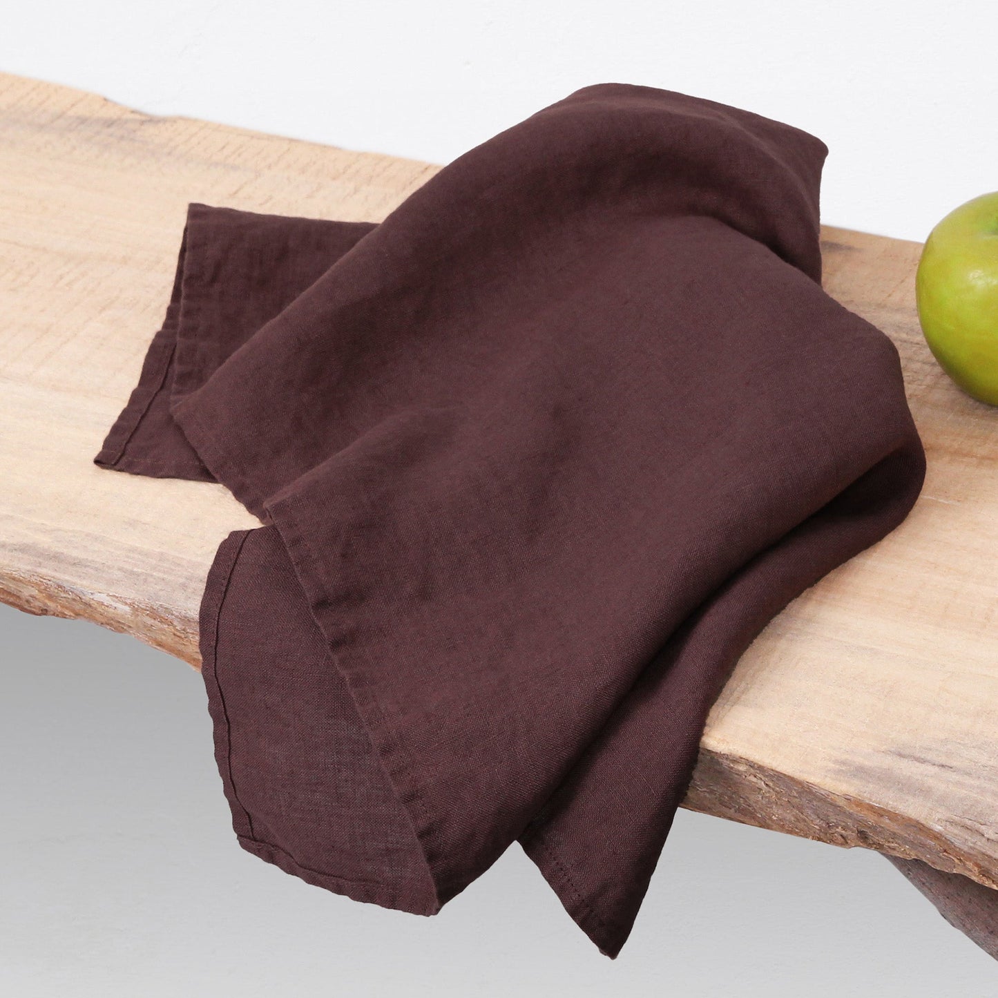 French Linen Tea Towels 14 x 28 Inch (Set of 4) - Coffee