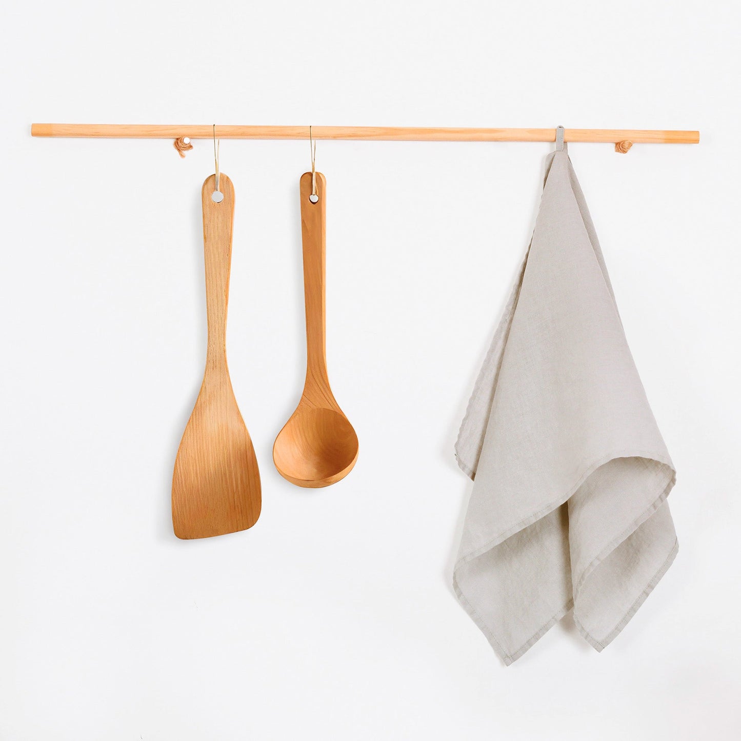 French Linen Tea Towels 14 x 28 Inch (Set of 4) - Natural Linen