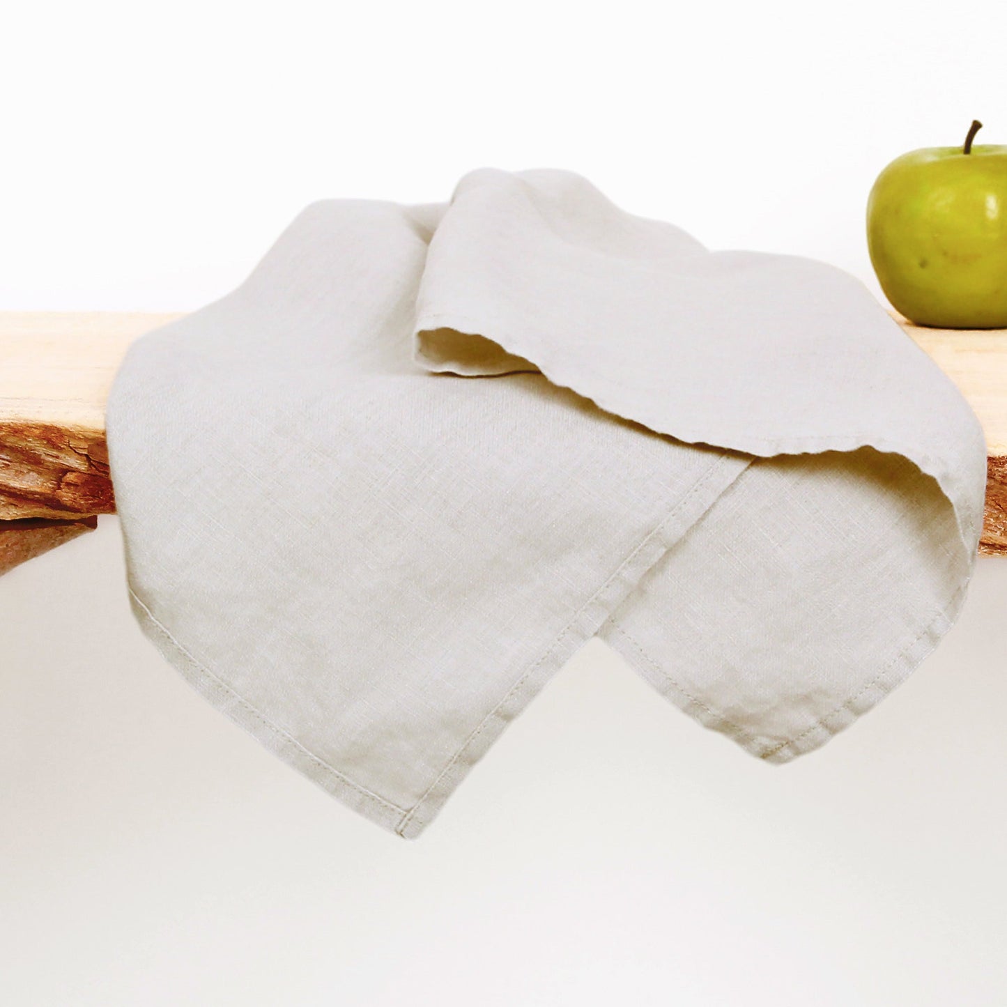 French Linen Tea Towels 14 x 28 Inch (Set of 4) - Natural Linen