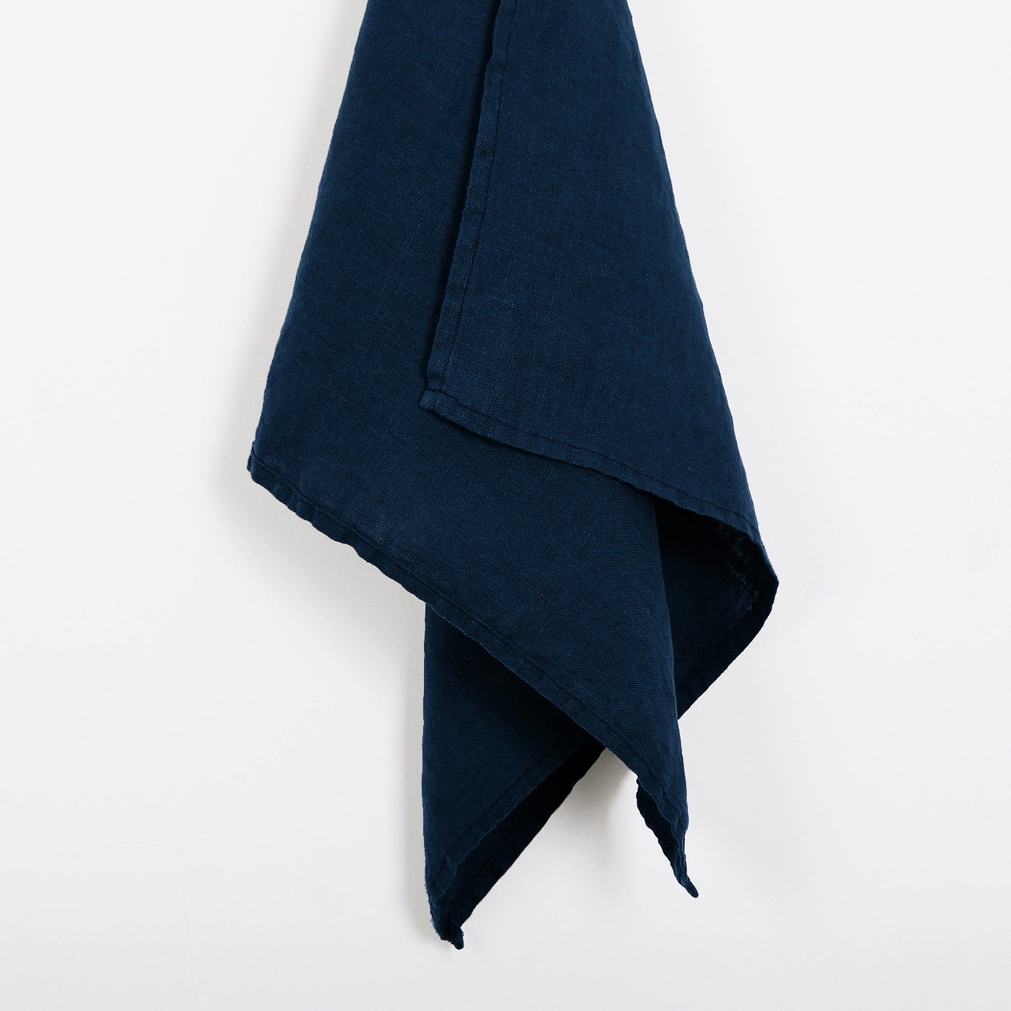 French Linen Tea Towels 14 x 28 Inch (Set of 4) - Navy