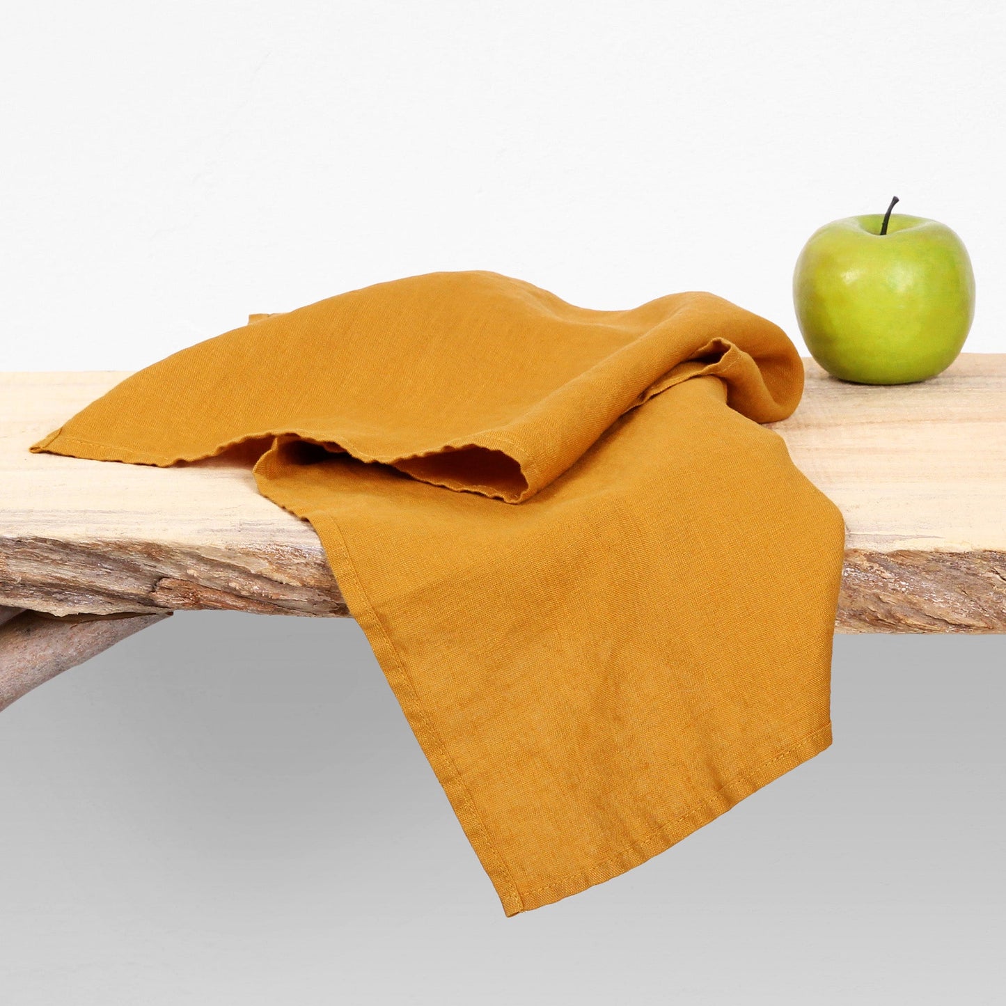 French Linen Tea Towels 14 x 28 Inch (Set of 4) - Yellow