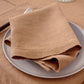 100% French Linen Napkins Set of 4 (20'' x 20'') - Beige