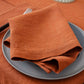 100% French Linen Napkins Set of 4 (20'' x 20'') - Caramel