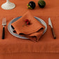 100% French Linen Napkins Set of 4 (20'' x 20'') - Caramel