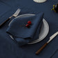 100% French Linen Napkins Set of 4 (20'' x 20'') - Navy