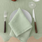100% French Linen Napkins Set of 4 (20'' x 20'') - Sage