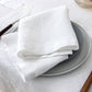 100% French Linen Napkins Set of 4 (20'' x 20'') - White