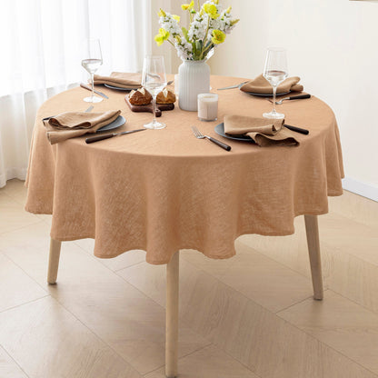 100% Linen Tablecloth Round - 65'' DIA