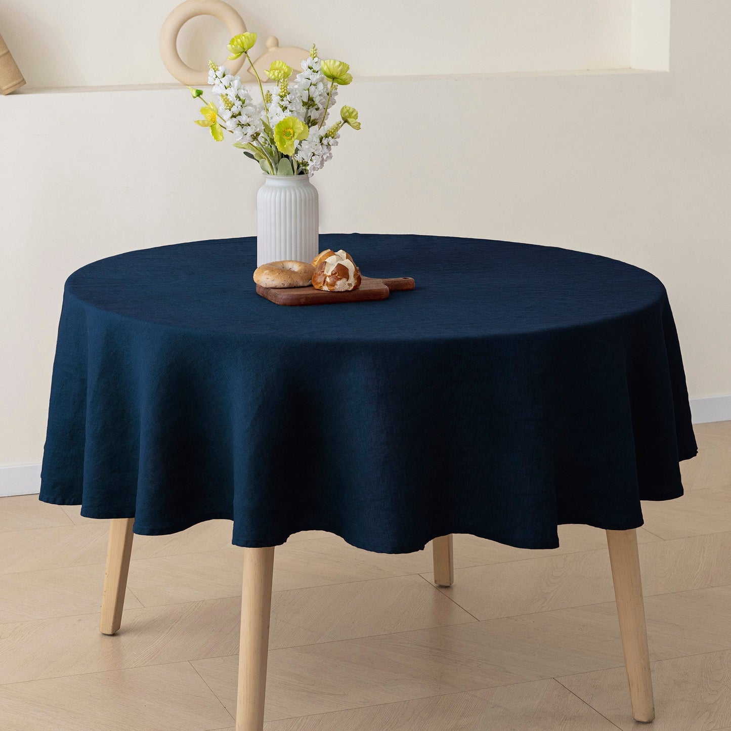 100% Linen Tablecloth Round - 65'' DIA