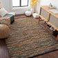 Hand Woven Leather Rag Rug