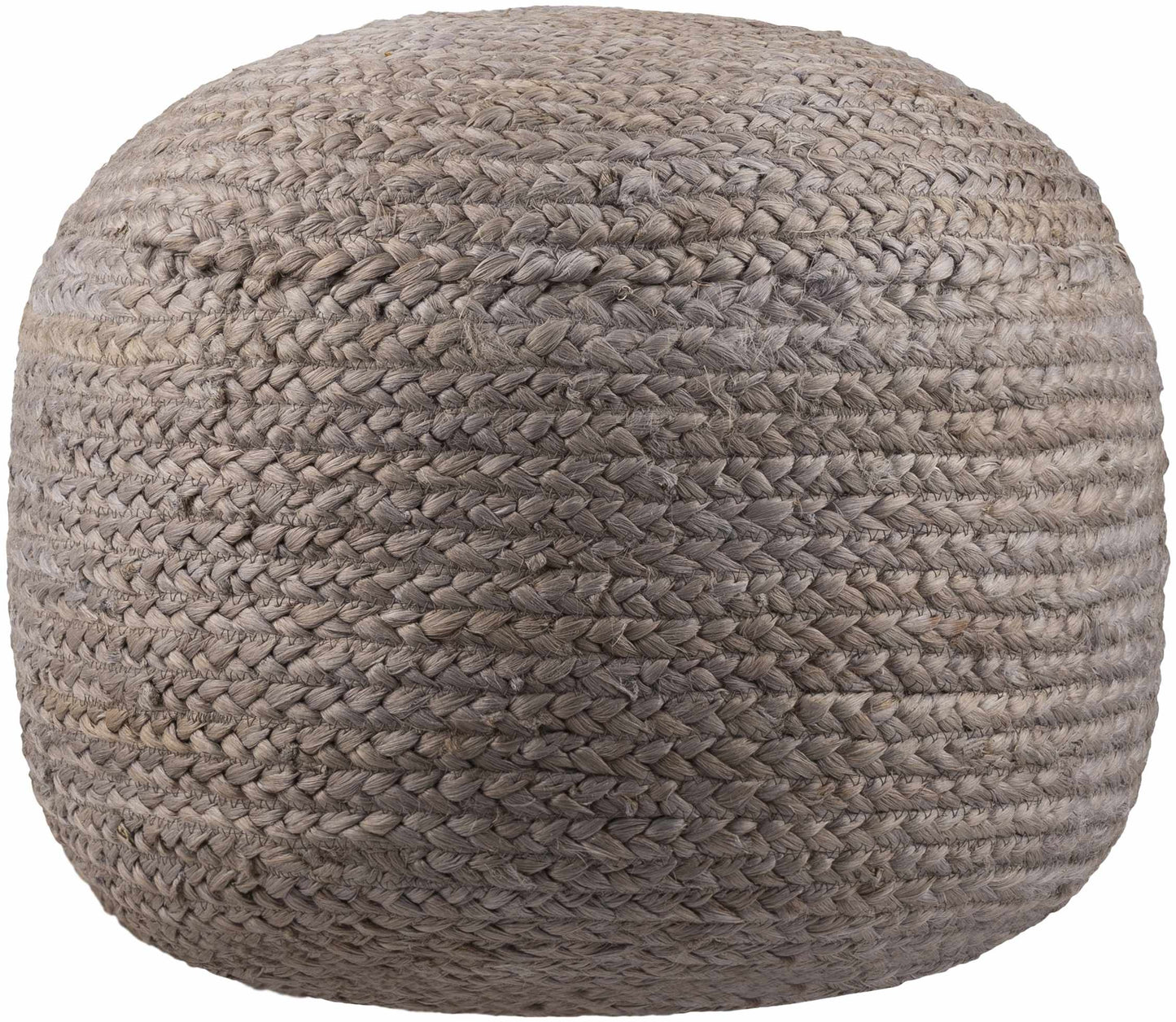 Rockaway Gray Knitted Jute Pouf