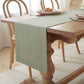Premium French Linen Table Runner 100% Linen Runner - Sage