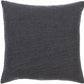 Skipperville Textured Black Woven Square Throw Pillow