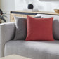 Solvang Textured Coral Cotton Square Throw Pillow