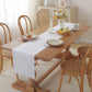 Premium French Linen Table Runner 100% Linen Runner - White