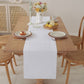 Premium French Linen Table Runner 100% Linen Runner - White