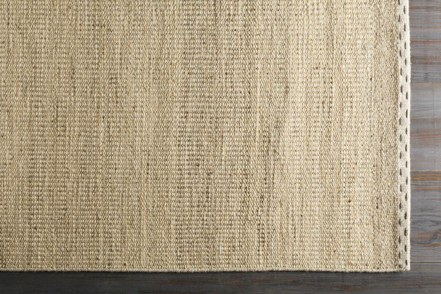Yaniklar Beige Flat Woven Wool Rug